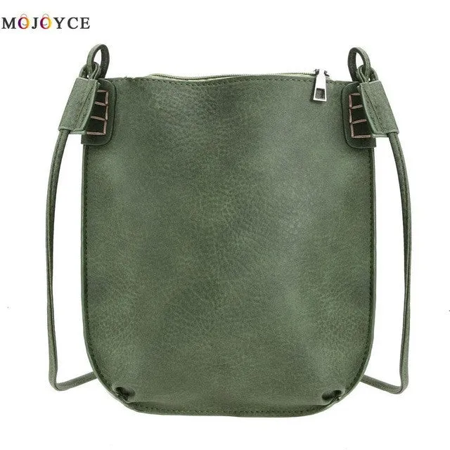 2017 Vintage Women Messenger Bag Ladies Small Bucket Women's Handbags Leather Crossbody Bags for Women Shoulder Bag Bolso