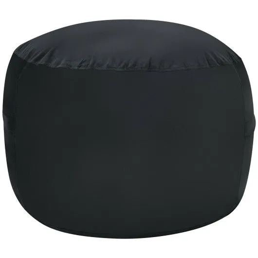 3 Feet Bean Bag Chair with Microfiber Cover and Independent Sponge Filling-Black