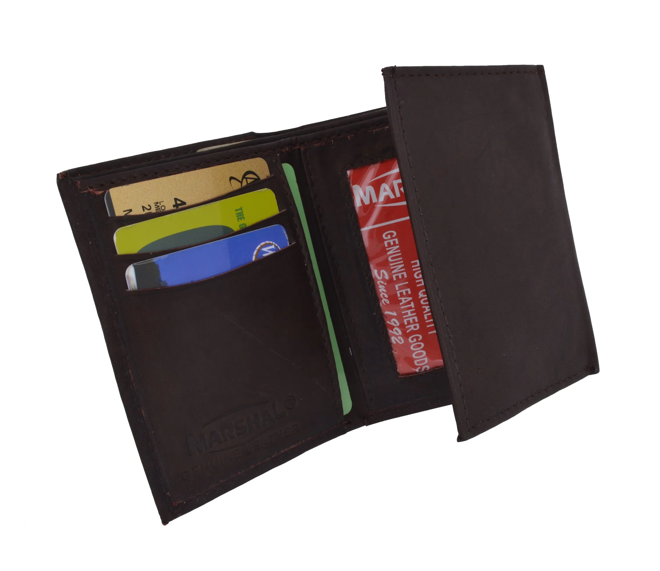 3555 Mens Lambskin Leather Trifold Wallet