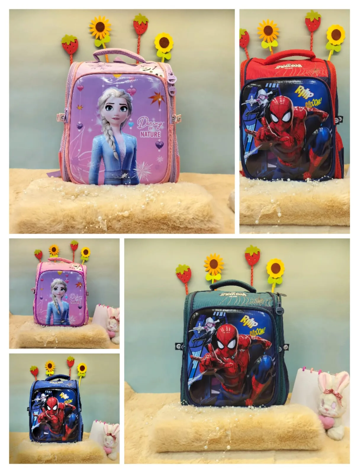 3D Cartoon Design School Bags