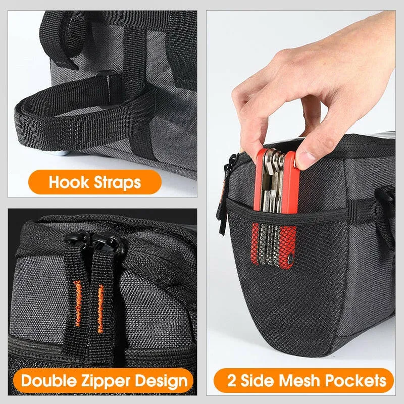 4.5L Bike Front Bag Touch Screen Phone Handlebar Bag Insulated Bicycle Cooler Bag MTB Road Cycling Accessories