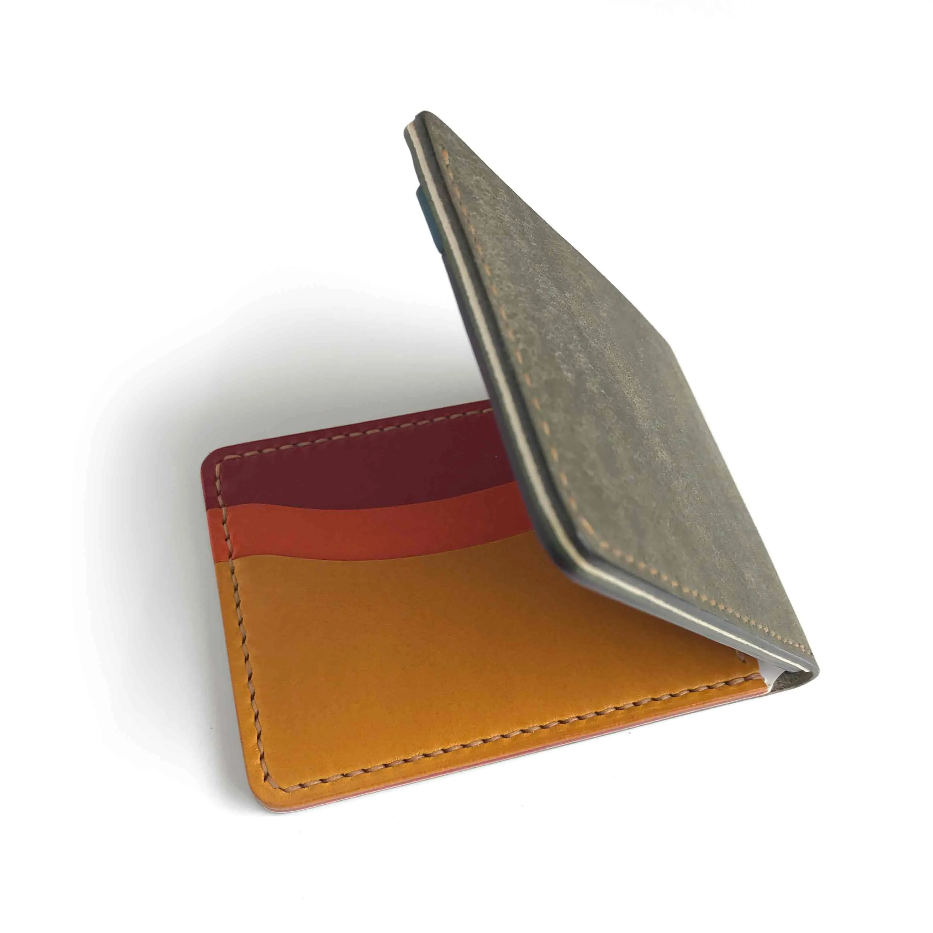 6-Pocket Billfold - Grey   Rainbow