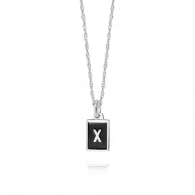 Alphabet Initial Recycled Sterling Silver X Necklace BETX_SLV