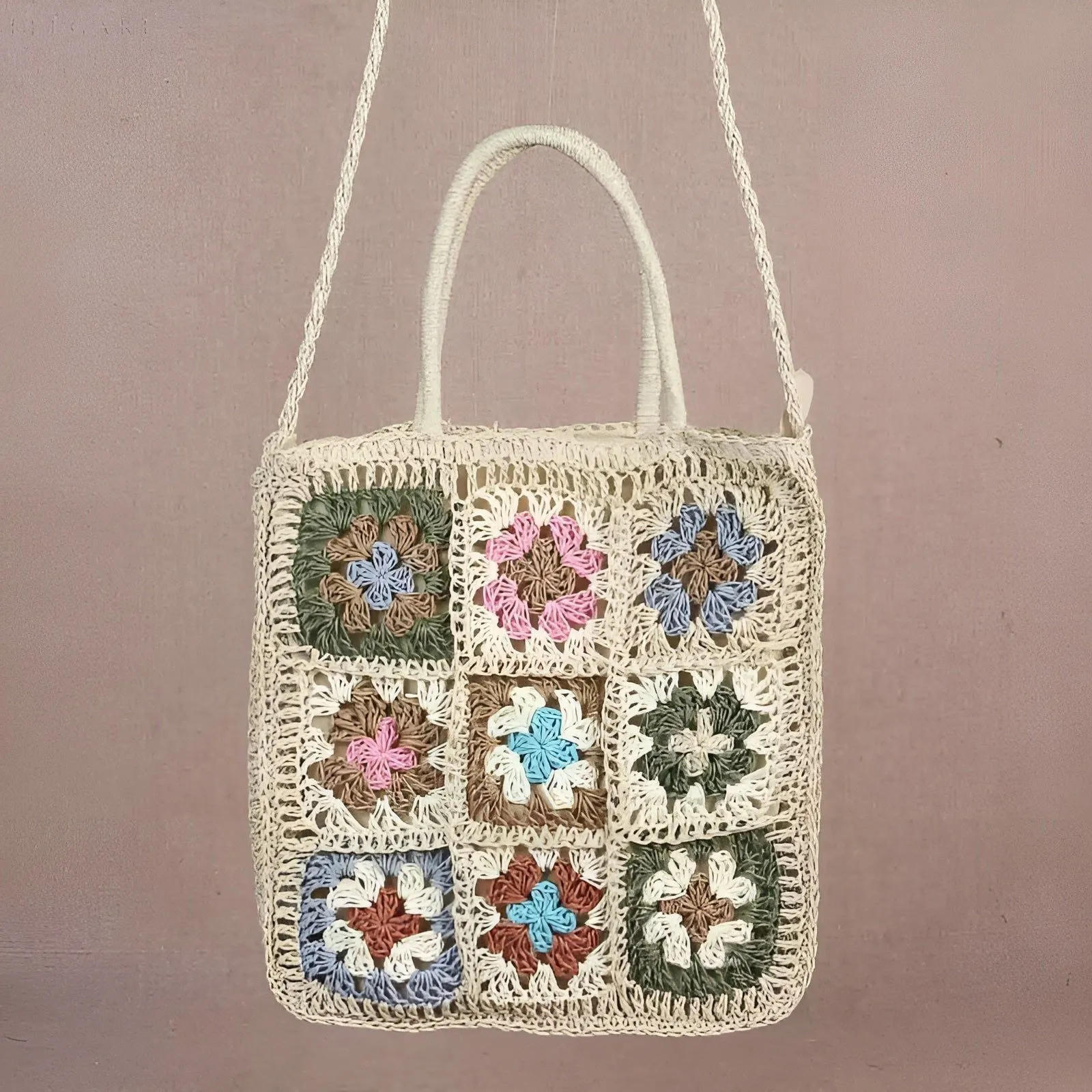 Annamarie Bag - Bohemian Crochet Casual Tote Bag