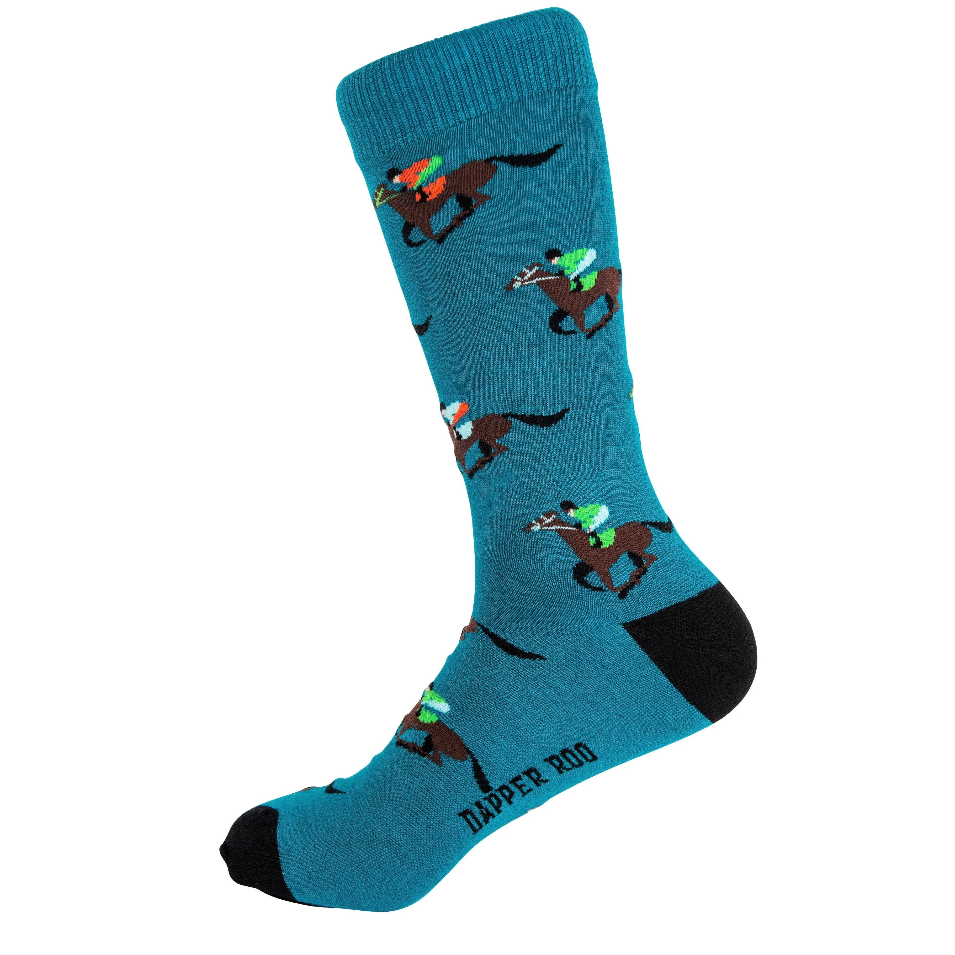 At the Races Horse & Jockey Bamboo Socks by Dapper Roo