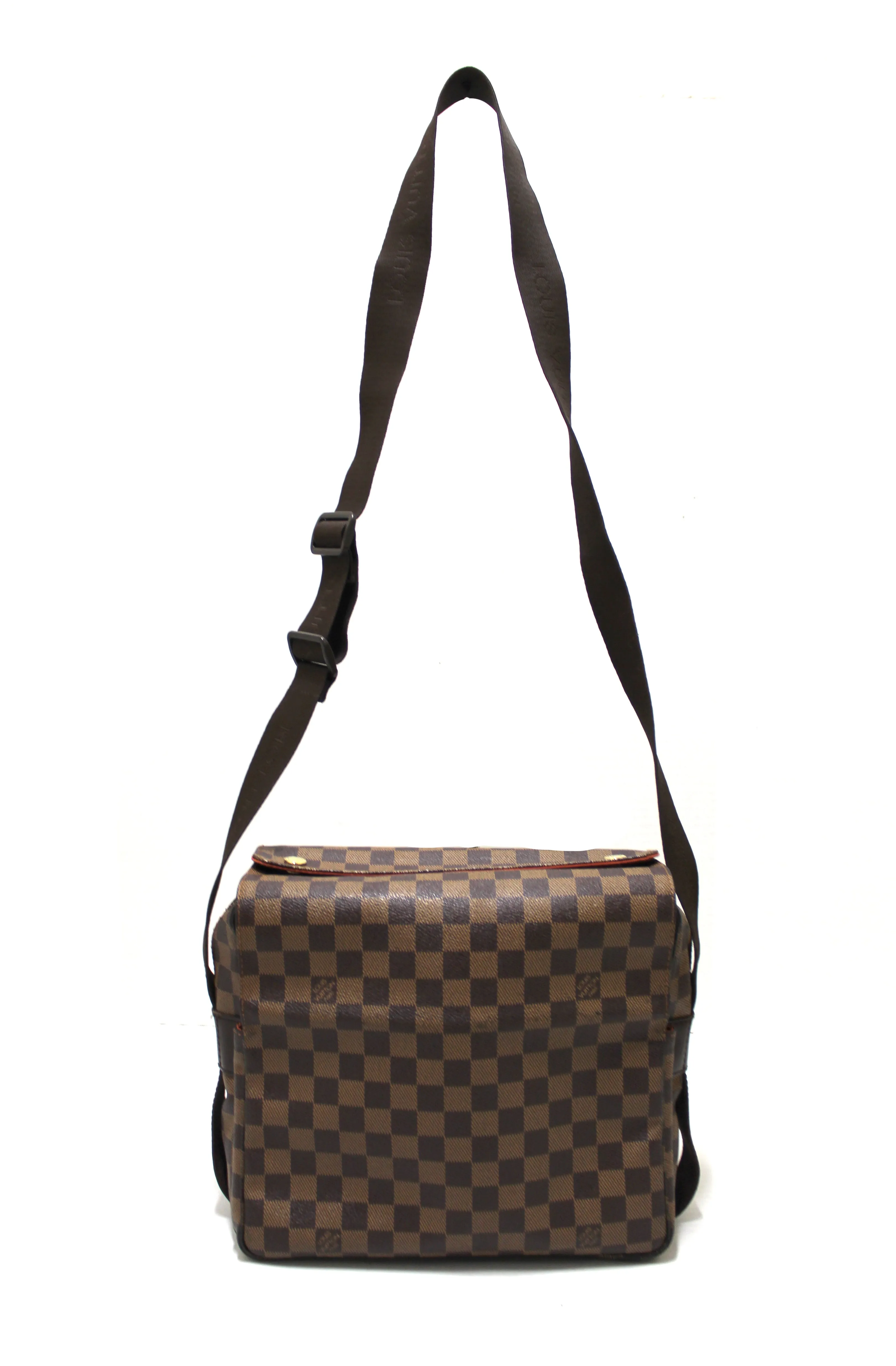 Authentic Louis Vuitton Damier Ebene Canvas Naviglio Messenger Bag