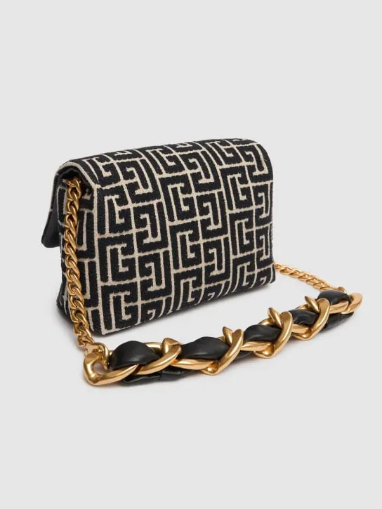 Balmain   Mini 1945 monogram jacquard bag 