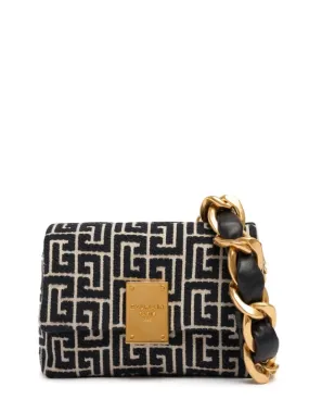 Balmain   Mini 1945 monogram jacquard bag 