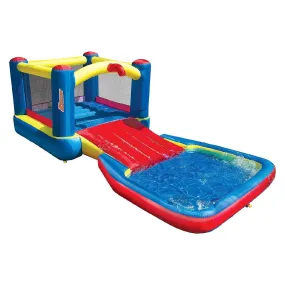 Banzai Bounce N Splash Water Park Aquatic Activity Play Center with Slide (Used)