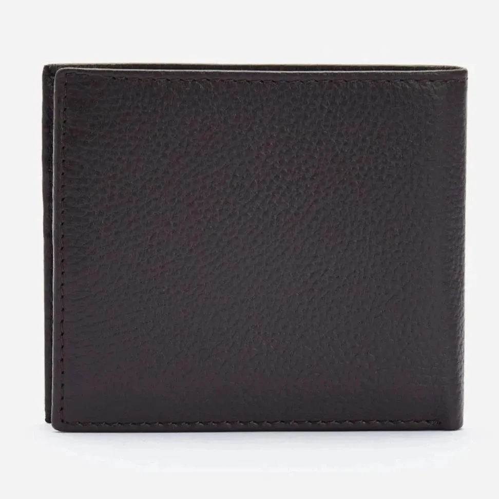 Barbour Amble Leather Billforld Wallet in Dark Brown