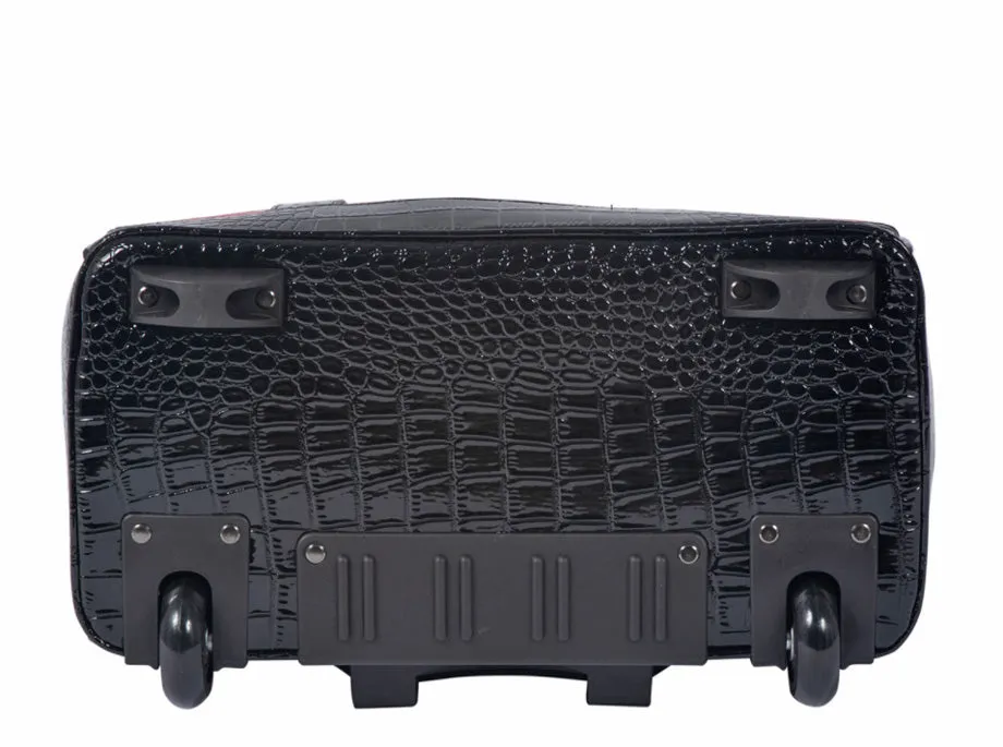 BATON ROUGE Red & Black Alligator Computer Rolling Bag