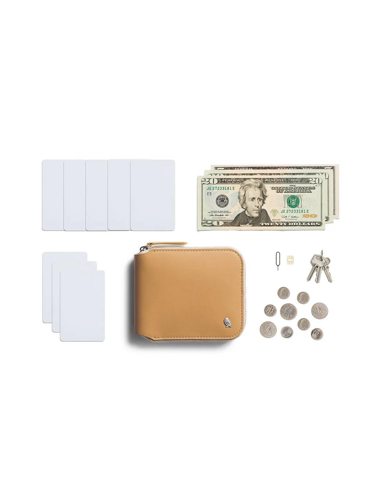 Bellroy Zip Wallet Tan RFID