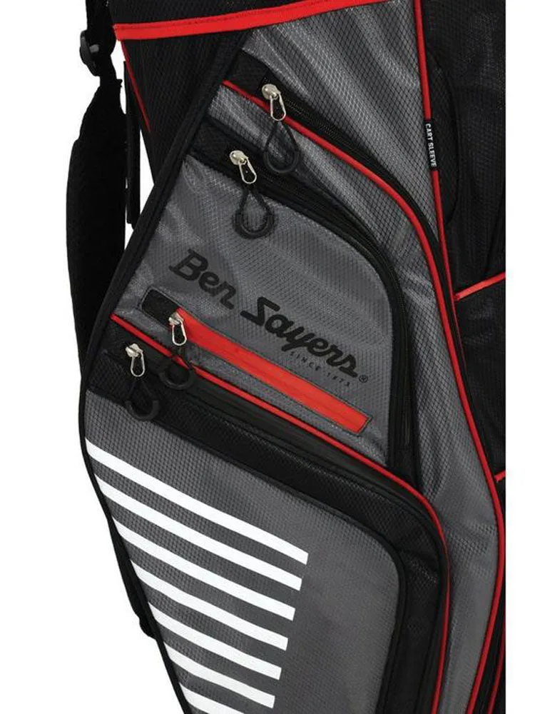 Ben Sayers XS Cart Bag - Grey/Red