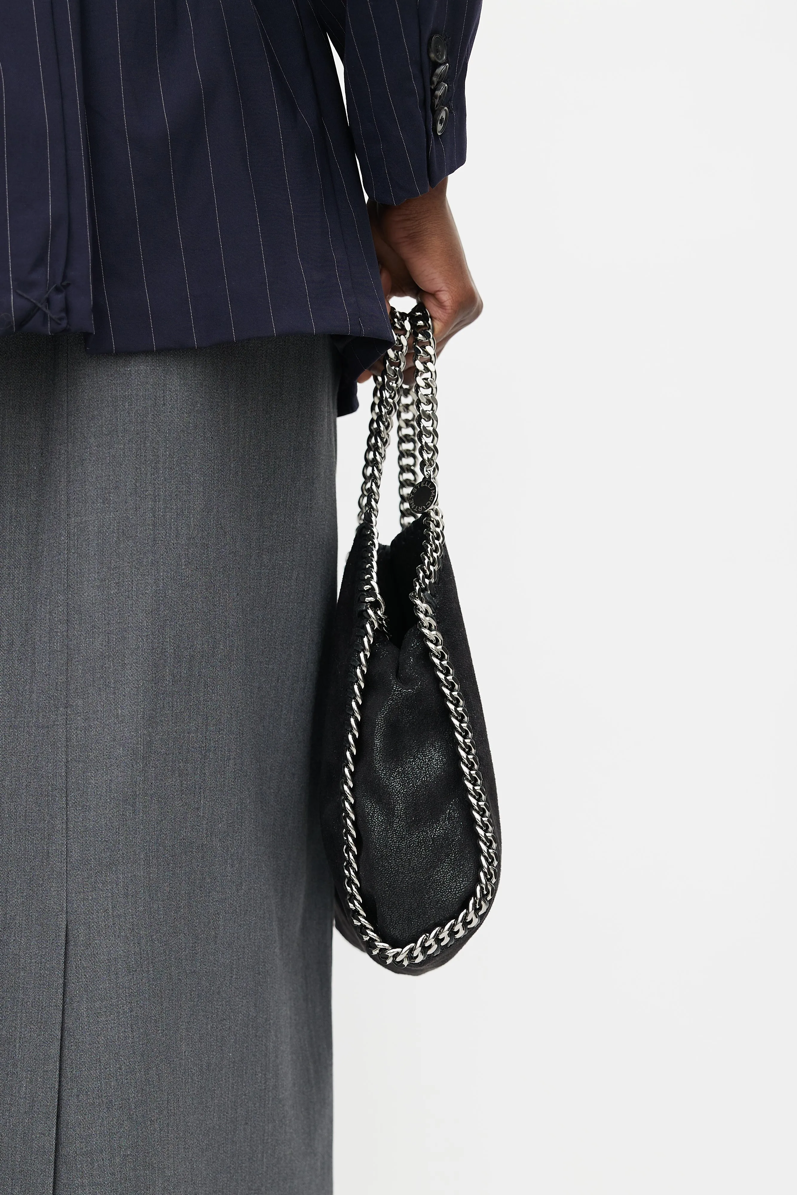 Black & Silver Small Falabella Bag