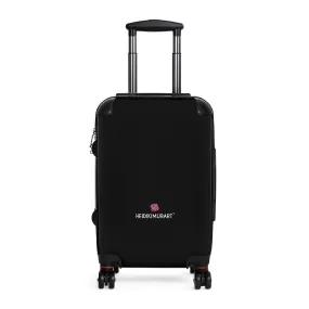 Black Best Cabin Suitcase, Carry On Luggage With 2 Inner Pockets & Built in TSA-approved Lock With 360° Swivel