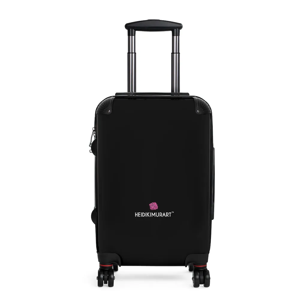 Black Best Cabin Suitcase, Carry On Luggage With 2 Inner Pockets & Built in TSA-approved Lock With 360° Swivel