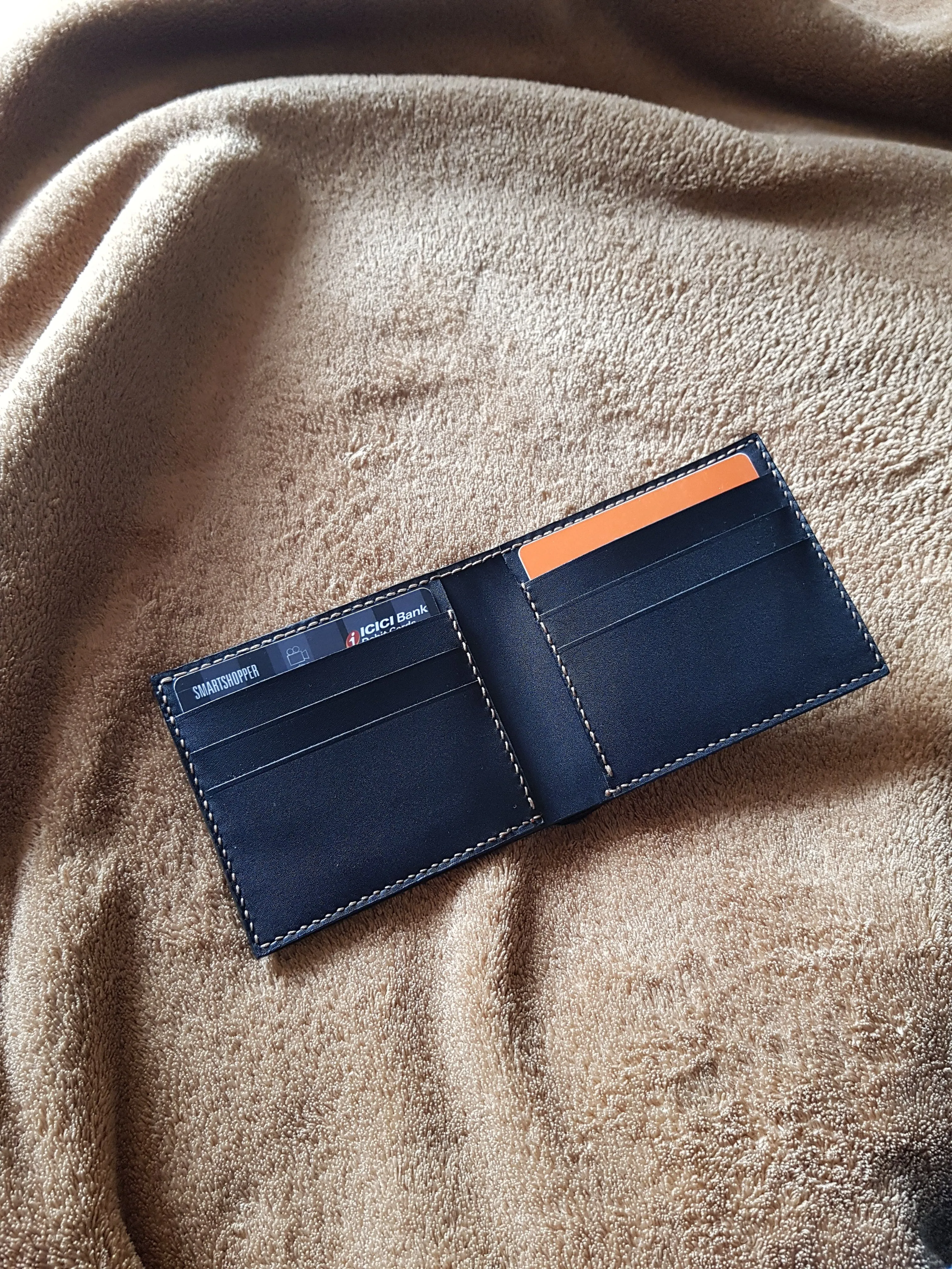 Black leather wallet