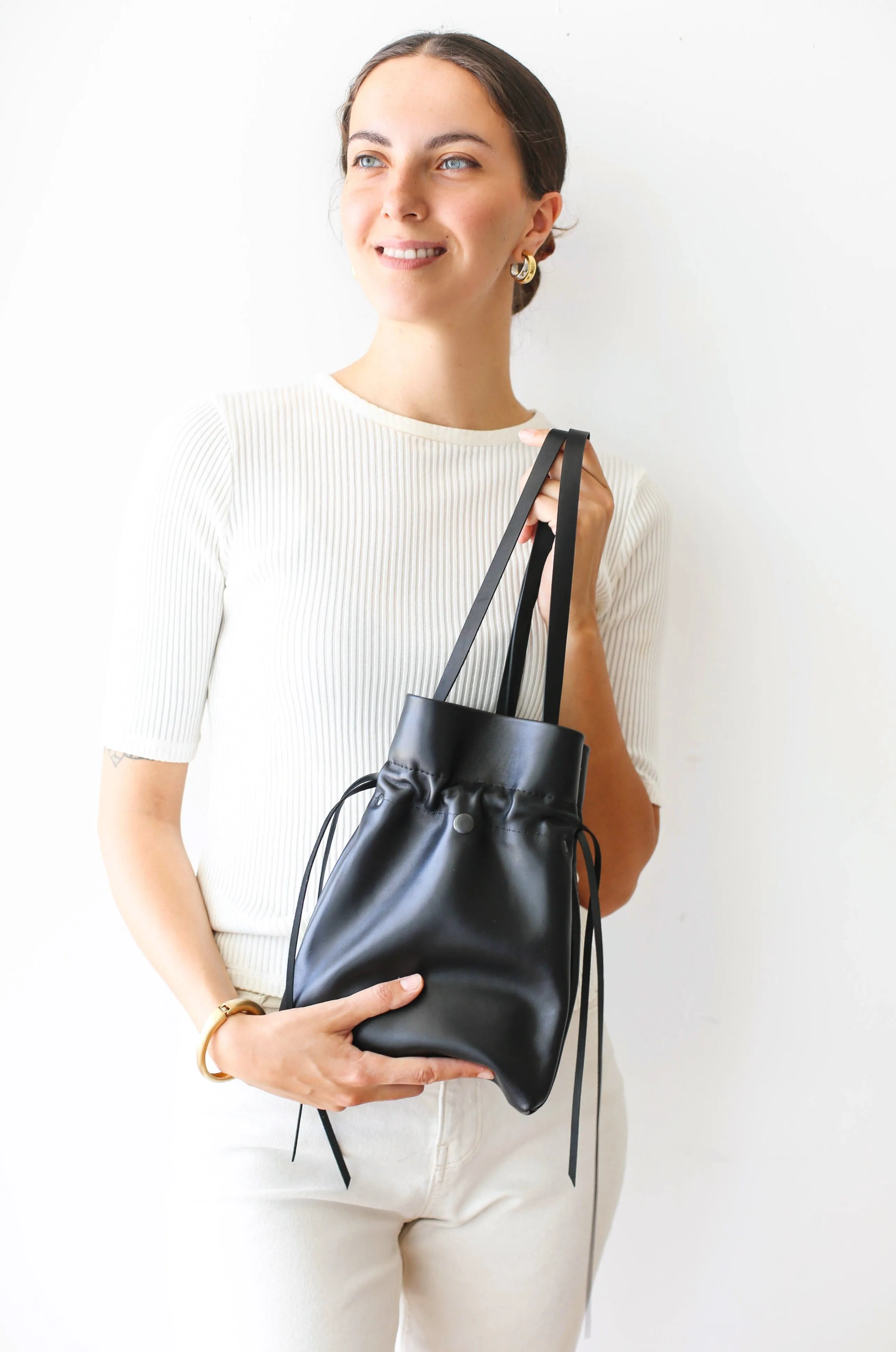 Black Soft Leather Bag