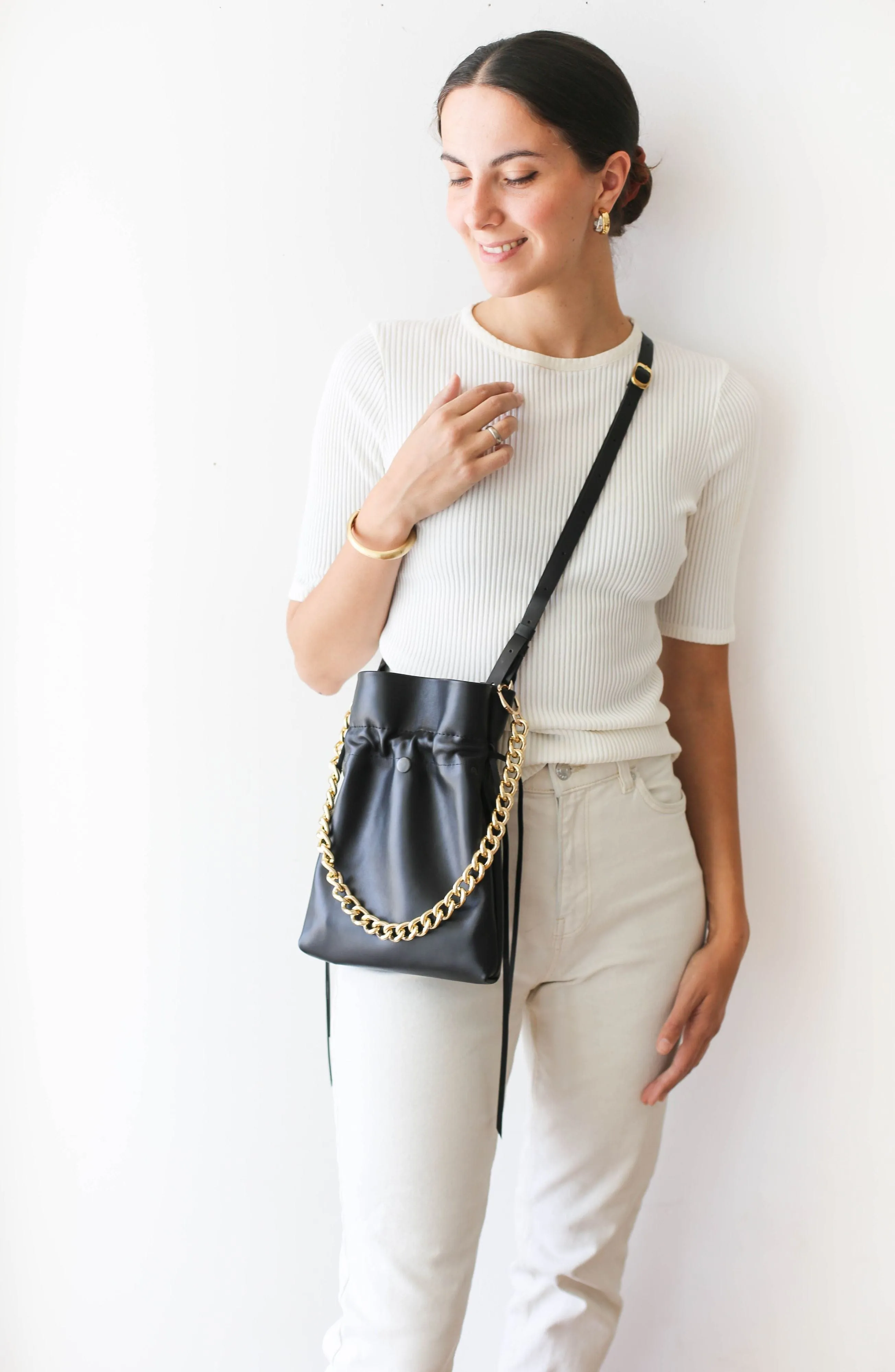 Black Soft Leather Bag