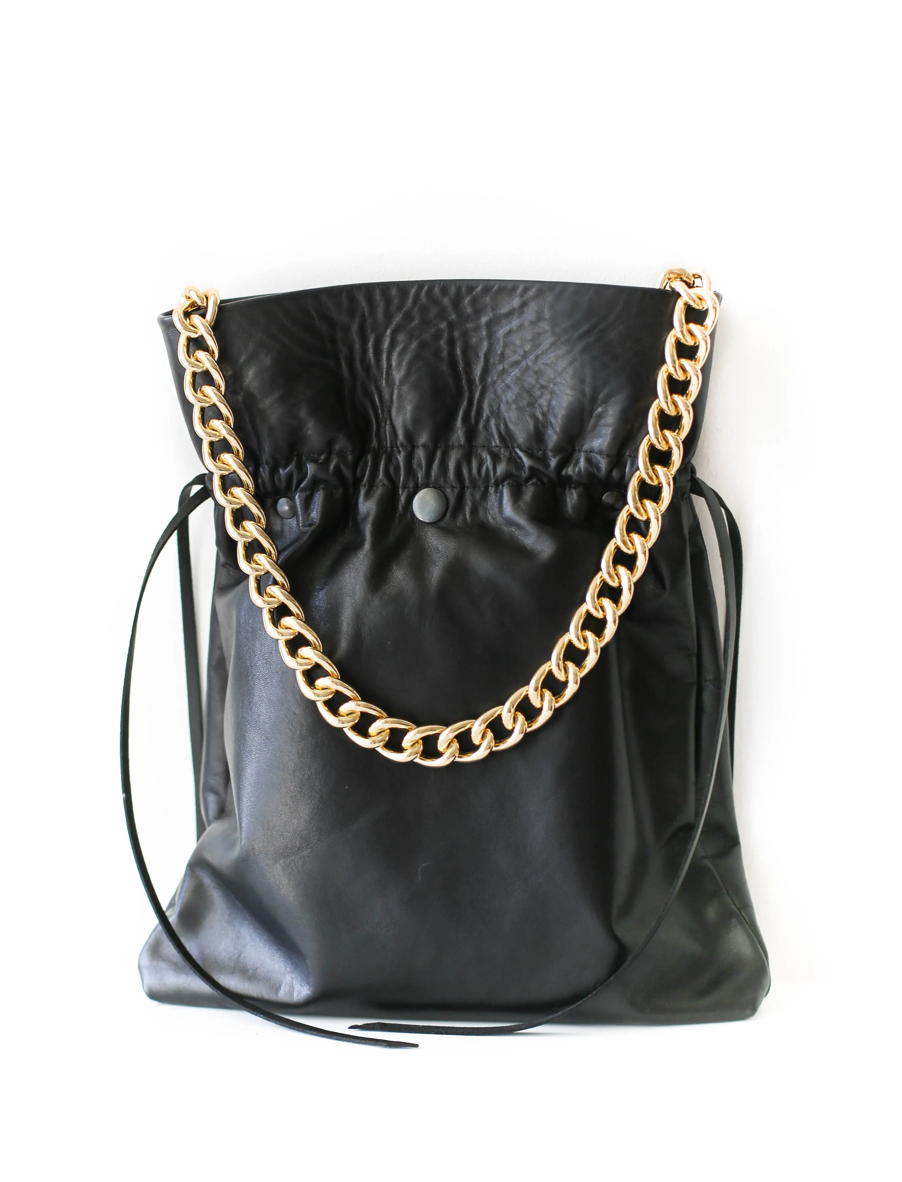 Black Standard Soft Leather Bag