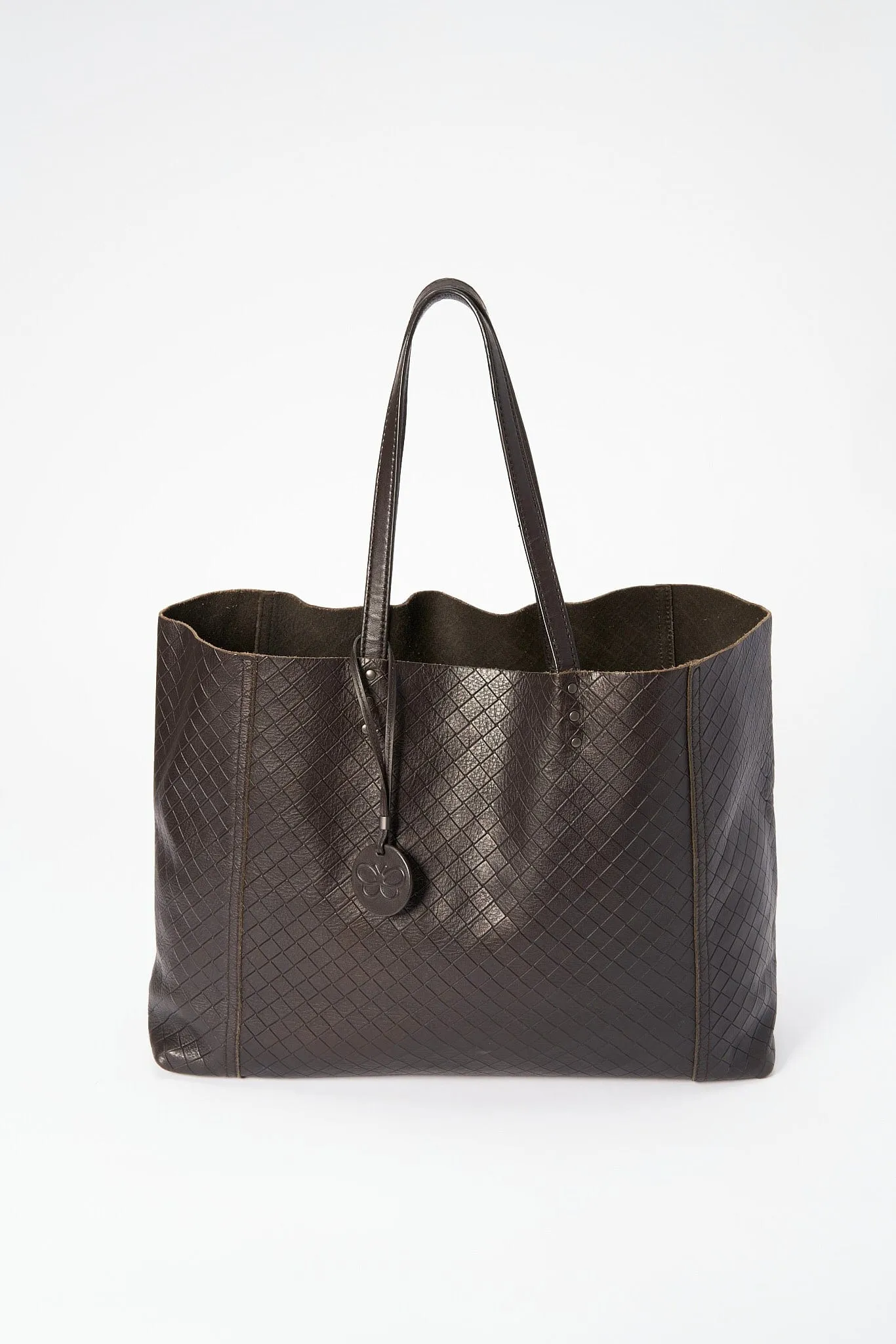 Bottega Veneta Leather Tote Bag with Butterfly Charm