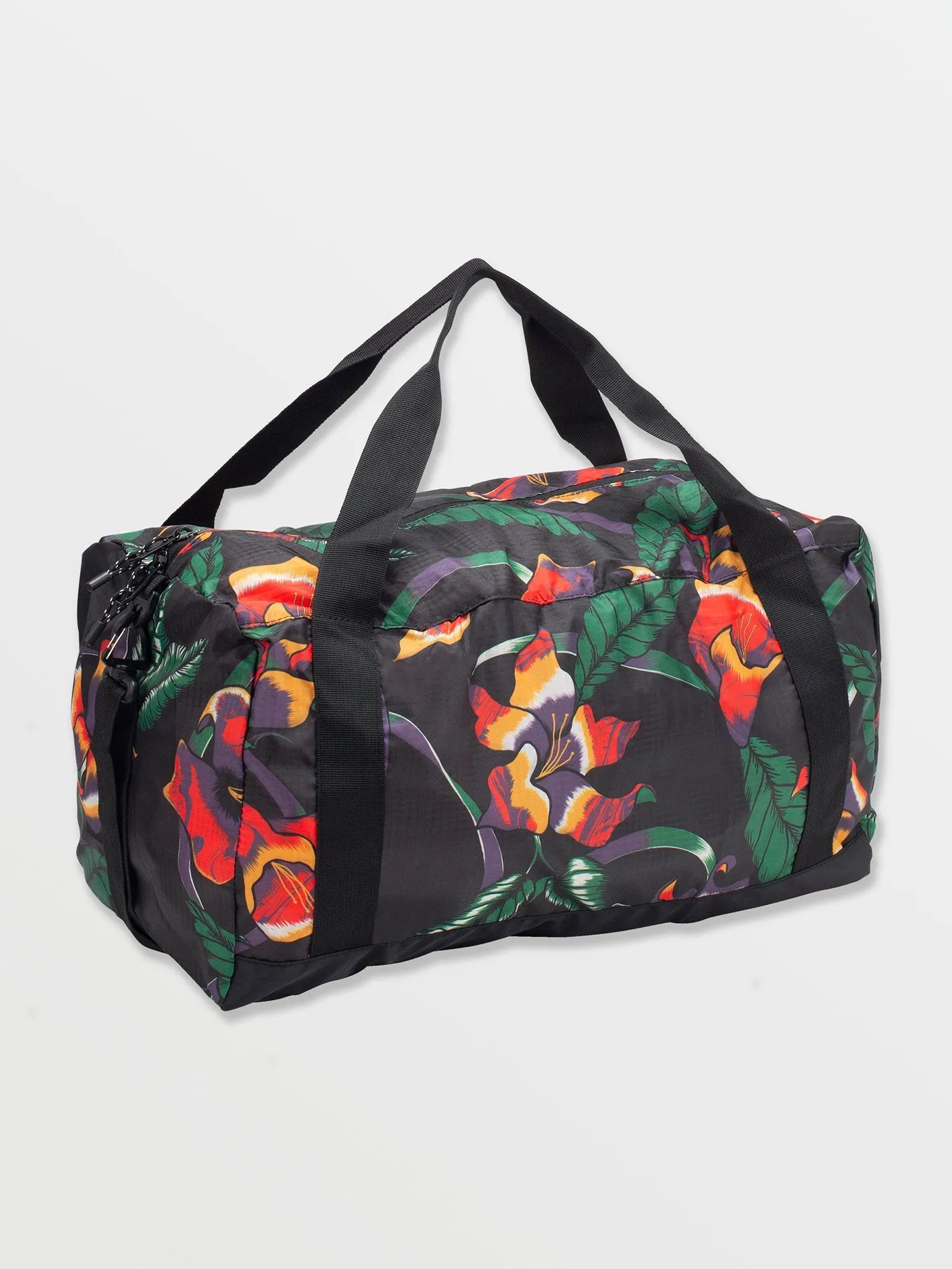 Bt Packable Duffel - Black Floral Print