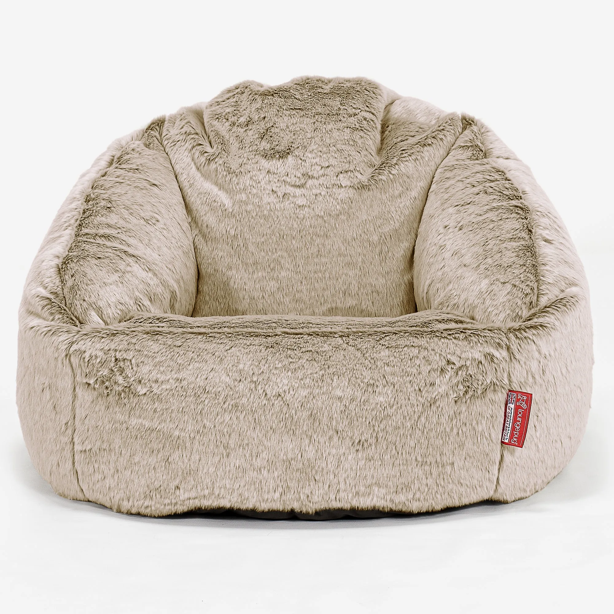 Bubble Bean Bag Chair - Fluffy Faux Fur Rabbit Golden Brown