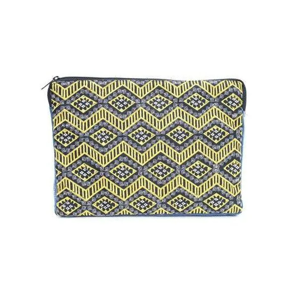 BUNDLE: 2 Piece Geometric Embroidered Laptop Bag