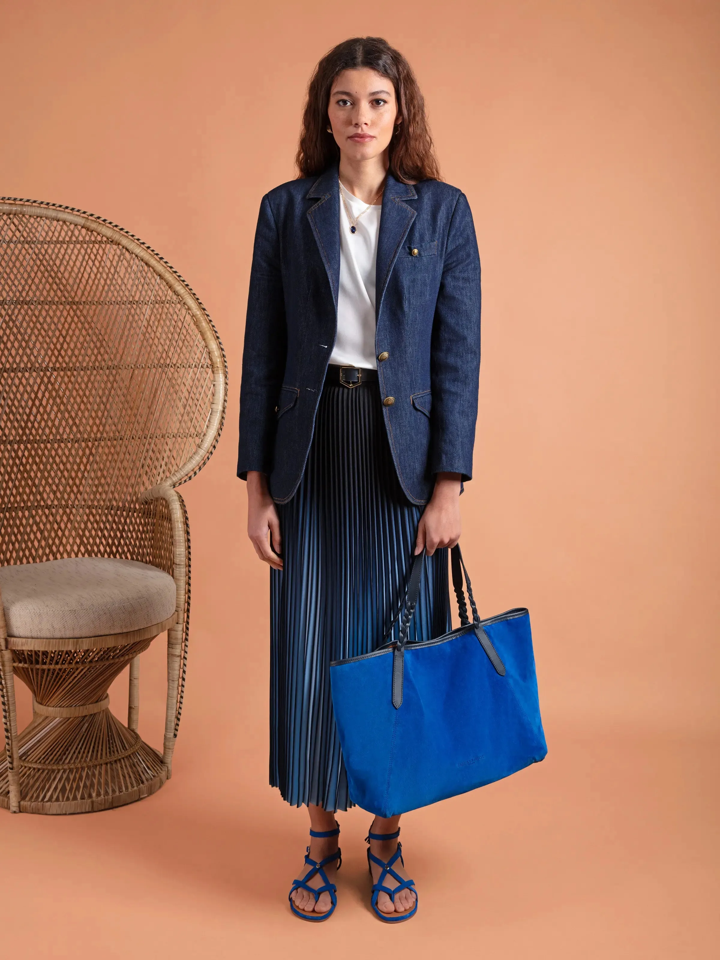 Burford Tote - Porto Blue & Navy