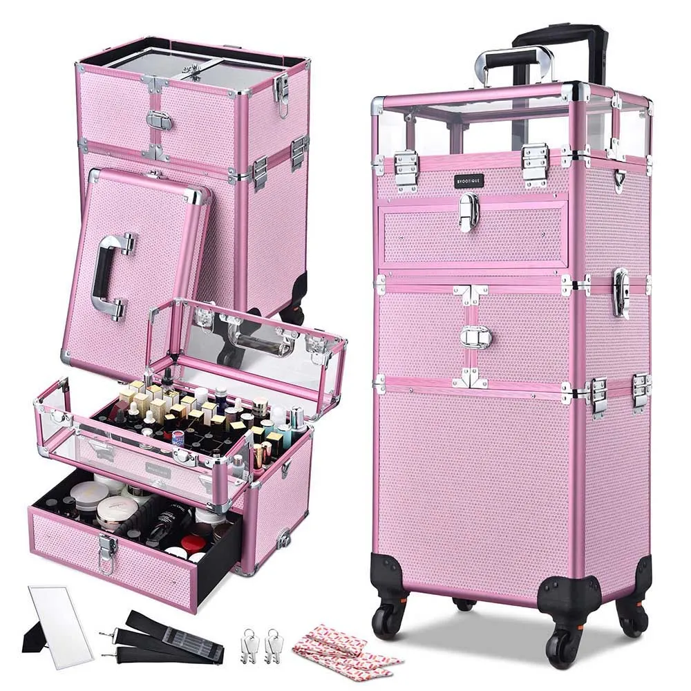 Byootique 2in1 Rolling Makeup Case Nail Polish Organizer Case