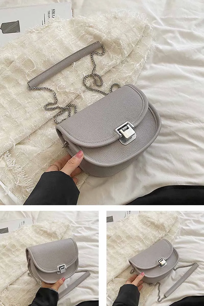 CASUAL COLOR CONTRAST SMALL SQUARE BAG