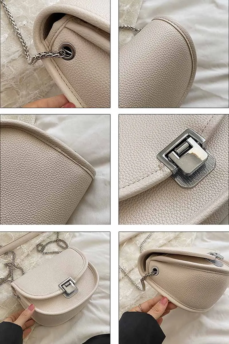 CASUAL COLOR CONTRAST SMALL SQUARE BAG