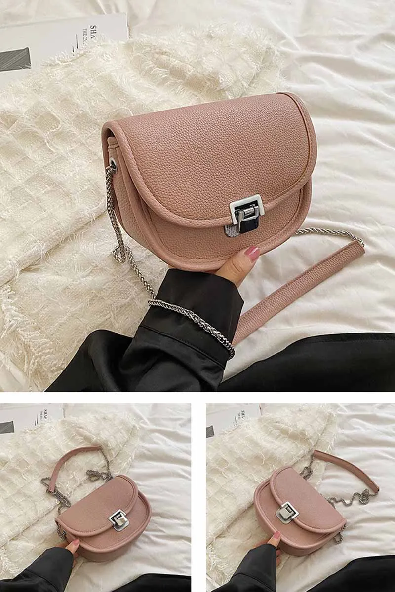 CASUAL COLOR CONTRAST SMALL SQUARE BAG