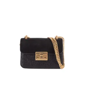 Charles & Keith Glittered Push-Lock Chain Crossbody Bag