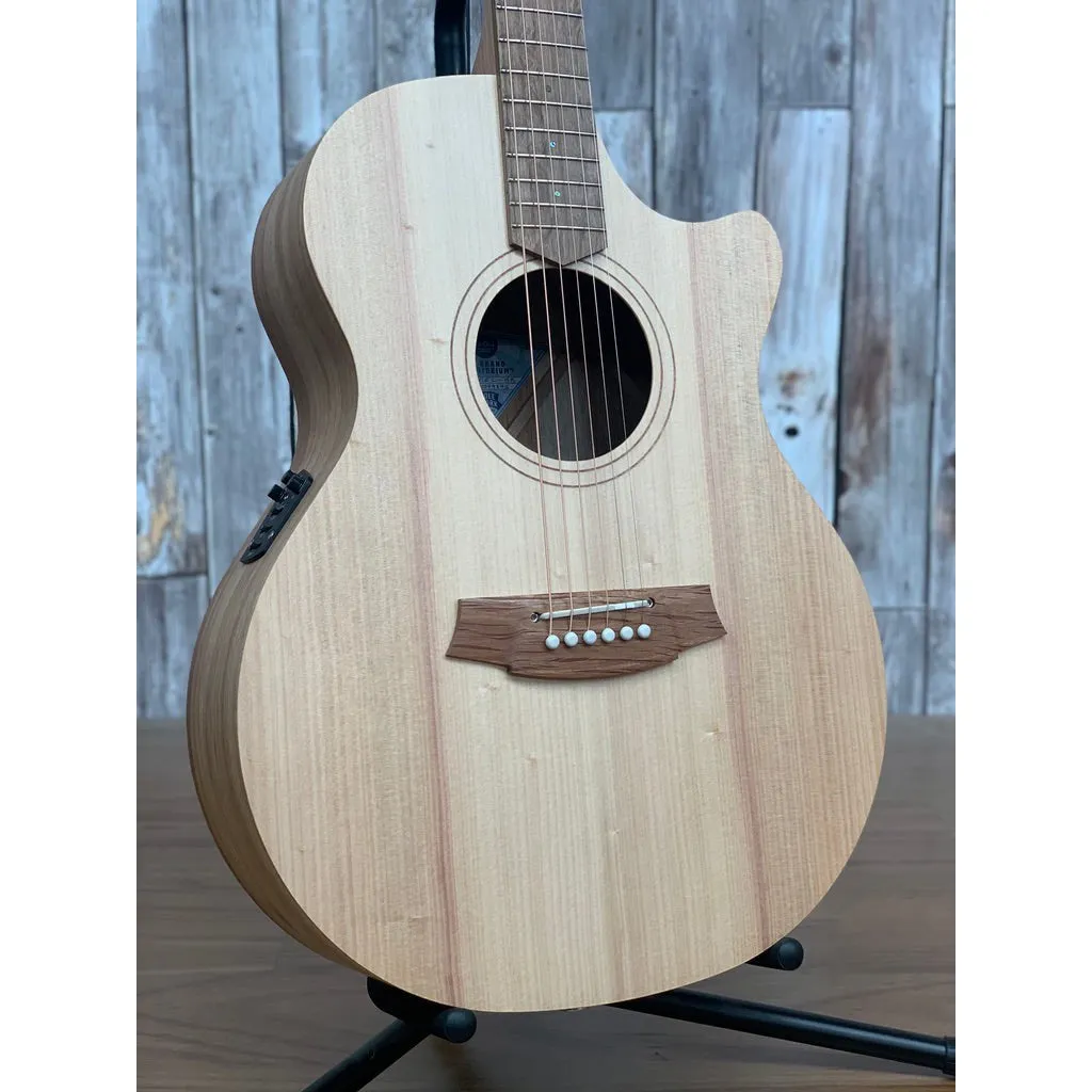 Cole Clark AN 1 Series Angel Grand Auditorium Bunya Face Australian Blackwood Back & Sides, Cutaway Acoustic/Electric Guitar (CCAN1EC-BB)