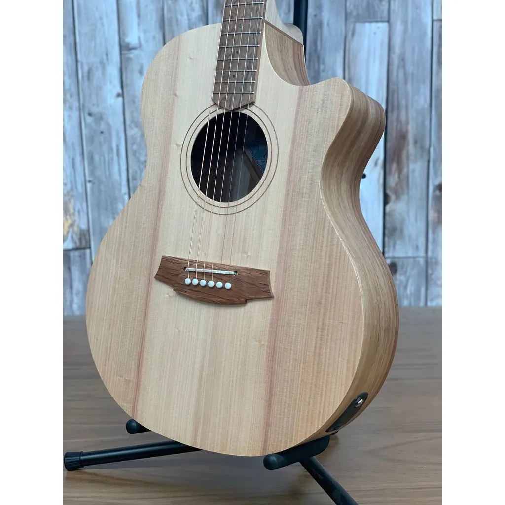 Cole Clark AN 1 Series Angel Grand Auditorium Bunya Face Australian Blackwood Back & Sides, Cutaway Acoustic/Electric Guitar (CCAN1EC-BB)