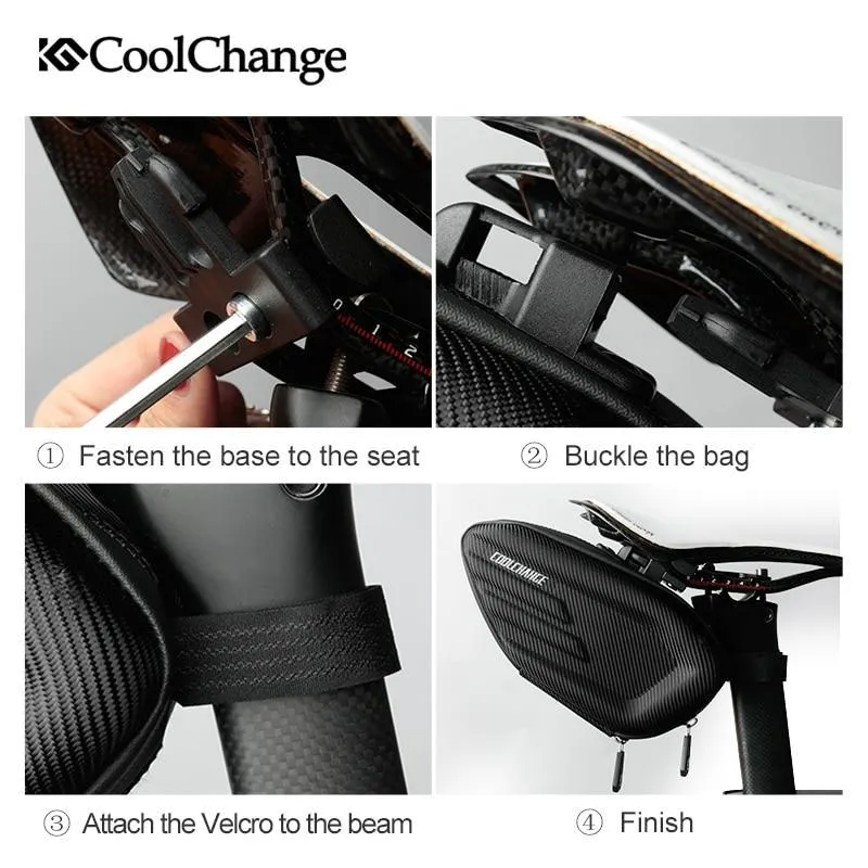 CoolChange Cycling Saddle Bag Waterproof Rear Bag