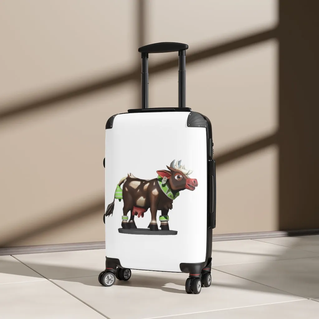 Dark Brown Cow Cabin Suitcase