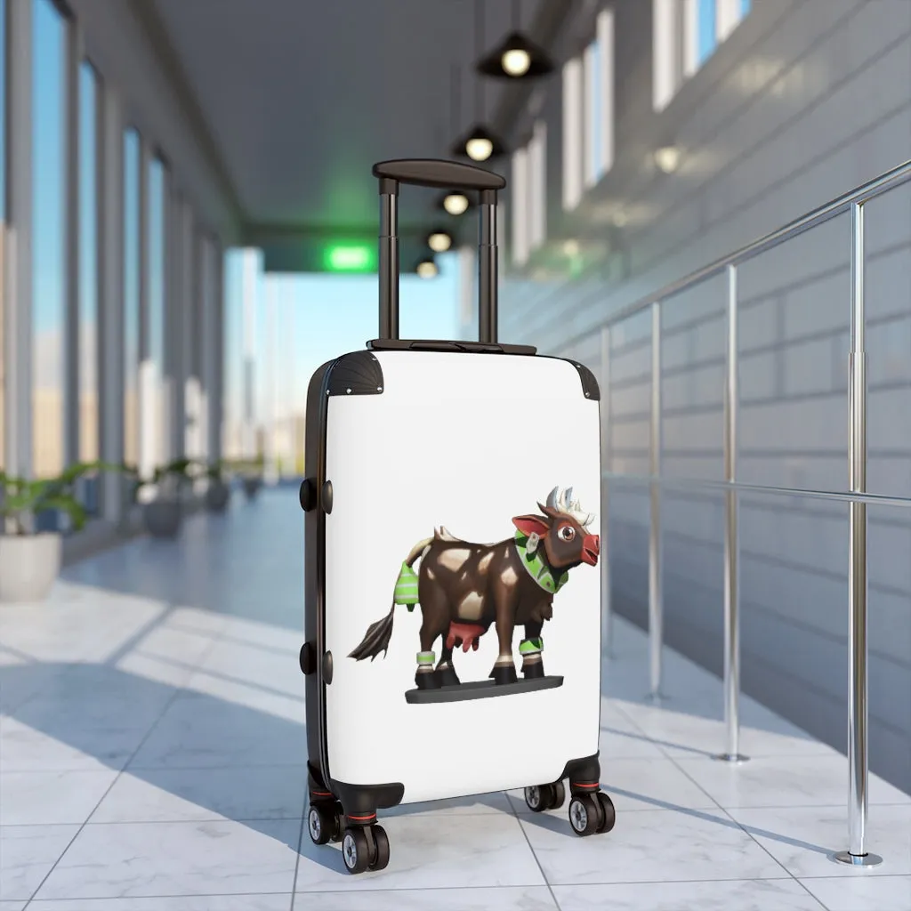 Dark Brown Cow Cabin Suitcase