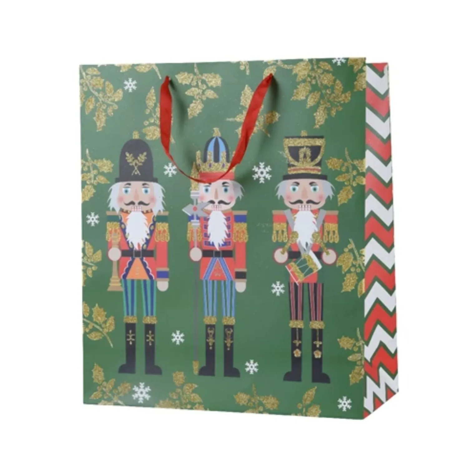 Decoris 48cm Green Nutcracker Paper Giftbag