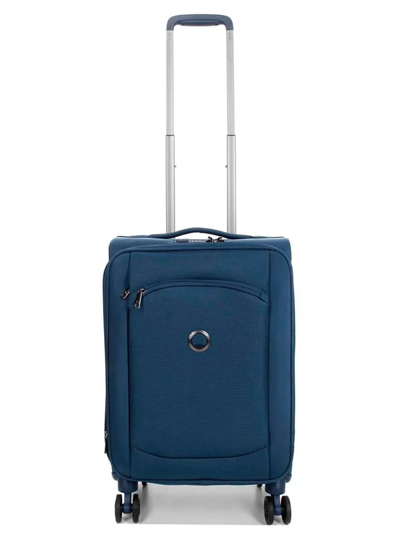 Delsey Suitcase Double Wheels 55Cm Light Blue