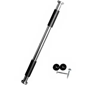 Door Gym / Pull up  Bar - Silver with Black Handle - Adjustable to 150 cm