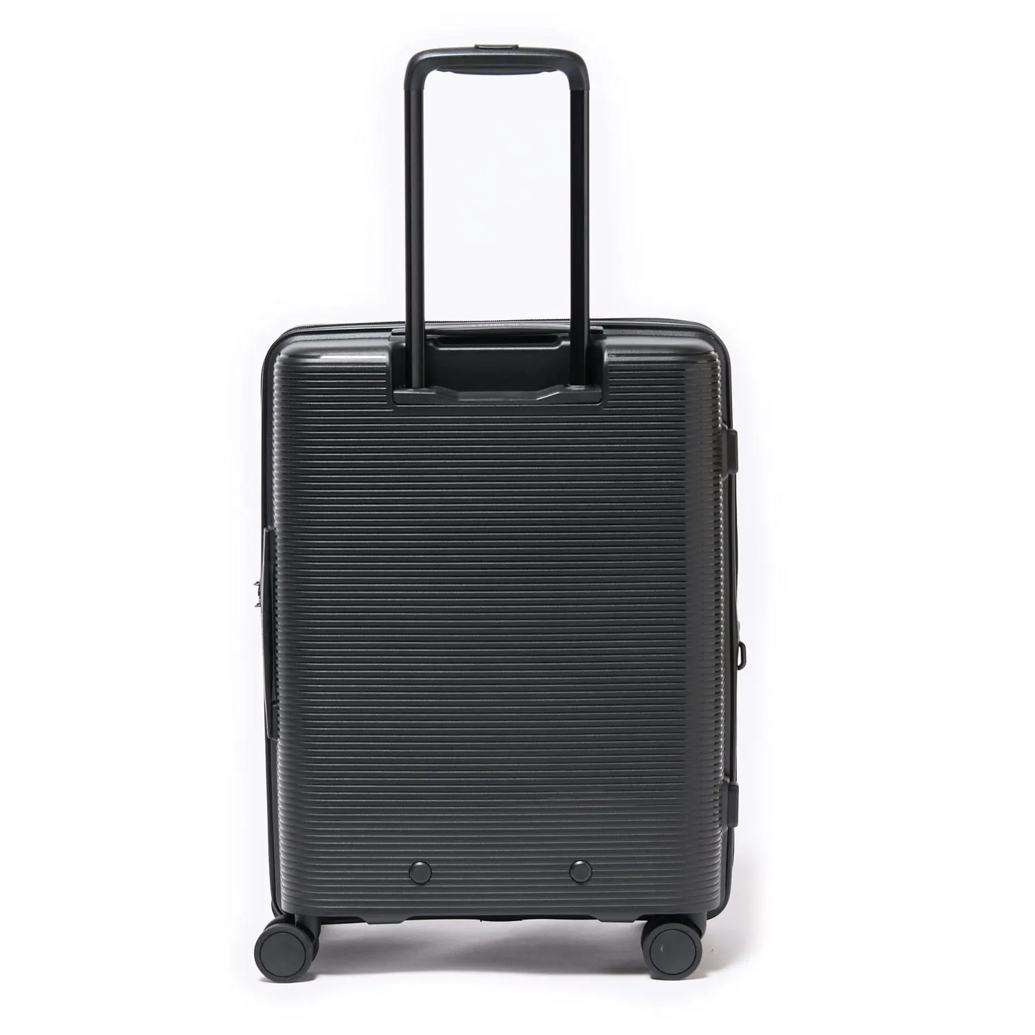 Echolac Forza 55cm Hardcase Expandable 4 Double Wheel Cabin Luggage Trolley Black - PW005 20 Black