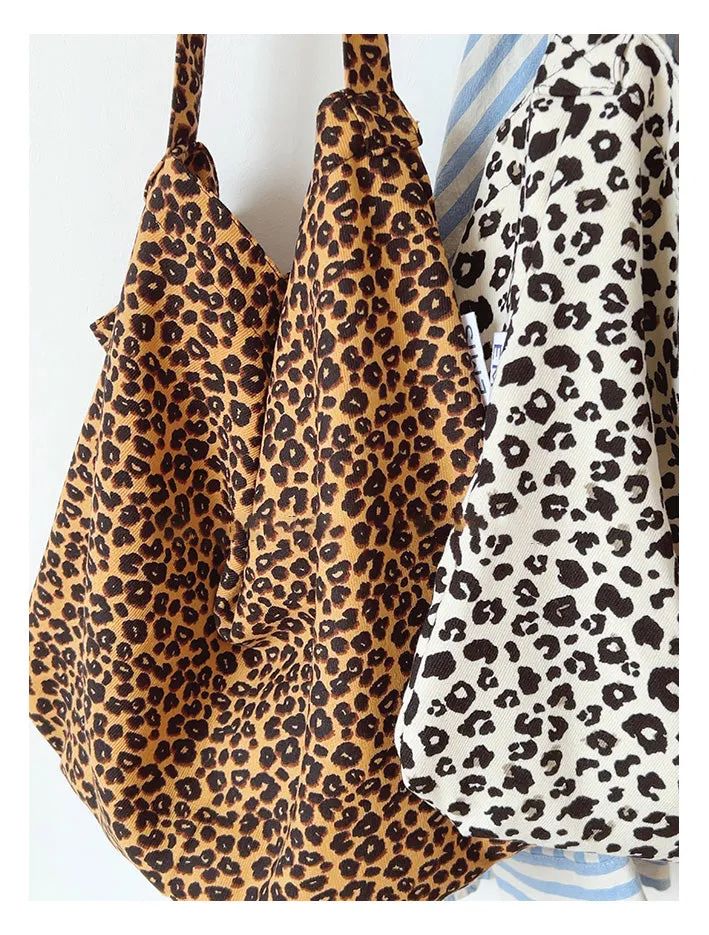 Elena Handbags Leopard Print Canvas Fashion Shoulder Bag