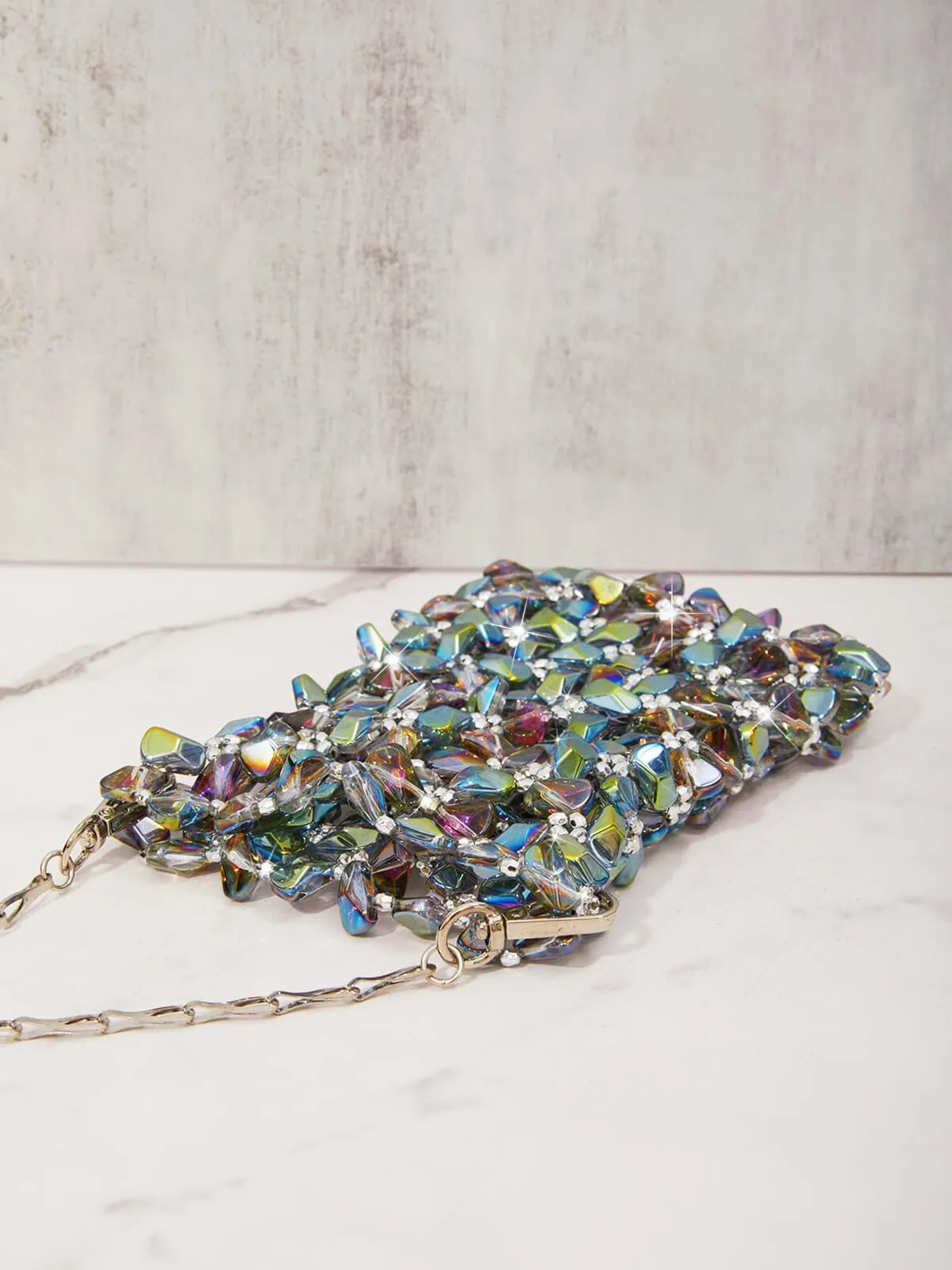 Erica Multi Crystal Cutout Bag