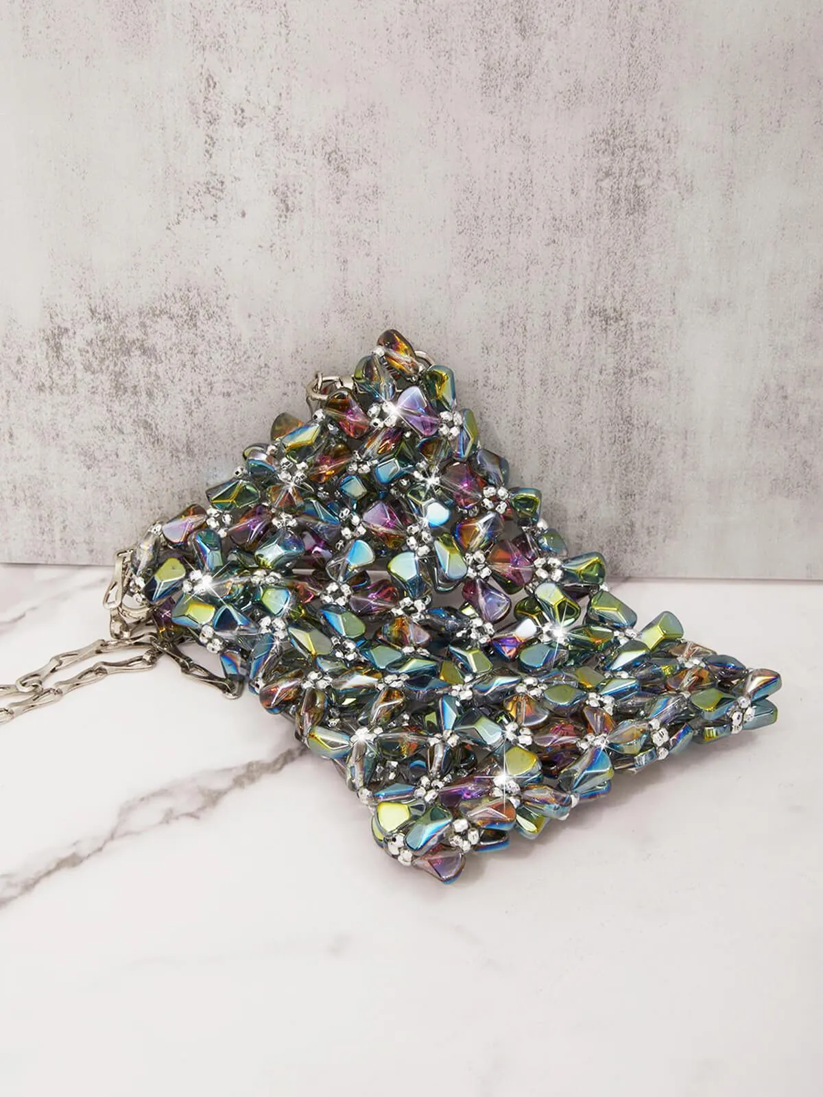 Erica Multi Crystal Cutout Bag