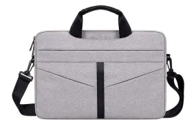 Executive Men's Zipper Designed Business Laptop Bag-Ash