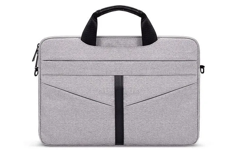 Executive Men's Zipper Designed Business Laptop Bag-Ash