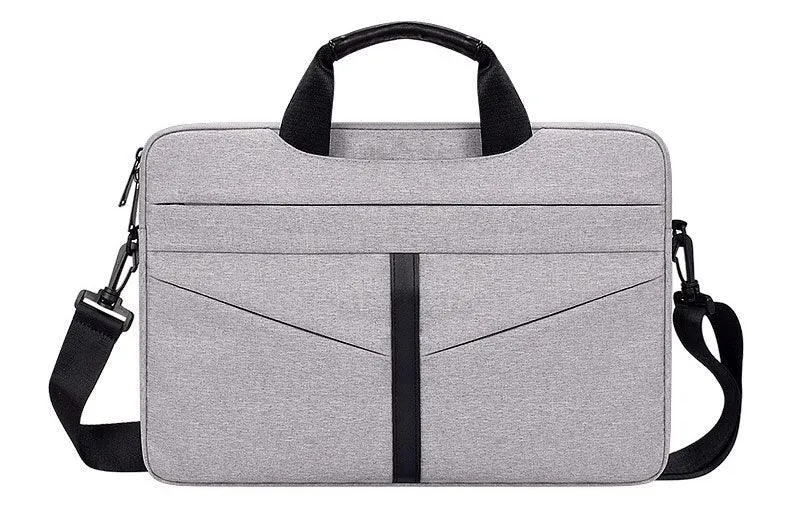 Executive Men's Zipper Designed Business Laptop Bag-Ash