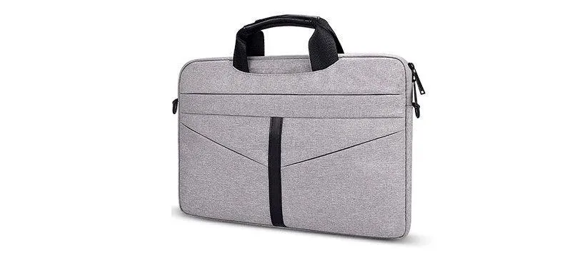 Executive Men's Zipper Designed Business Laptop Bag-Ash